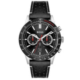 Buy Shop Hugo Boss Allure Black Dial Black Leather Strap Watch for Men - 1513920 USA Online