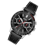 Buy Shop Hugo Boss Allure Black Dial Black Leather Strap Watch for Men - 1513920 USA Online
