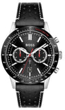 Buy Shop Hugo Boss Allure Black Dial Black Leather Strap Watch for Men - 1513920 USA Online