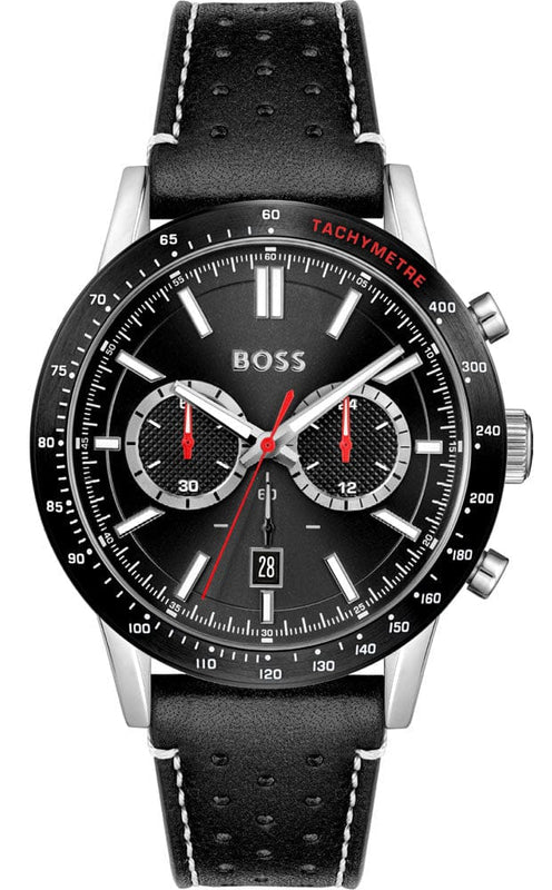Buy Shop Hugo Boss Allure Black Dial Black Leather Strap Watch for Men - 1513920 USA Online