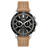 Buy Shop Hugo Boss Allure Black Dial Brown Leather Strap Watch for Men - 1513964 USA Online