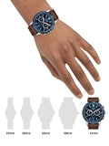 Buy Shop Hugo Boss Allure Blue Dial Brown Leather Strap Watch for Men - 1513921 USA Online