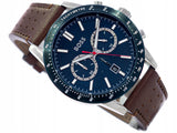 Buy Shop Hugo Boss Allure Blue Dial Brown Leather Strap Watch for Men - 1513921 USA Online