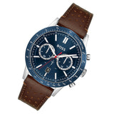 Buy Shop Hugo Boss Allure Blue Dial Brown Leather Strap Watch for Men - 1513921 USA Online