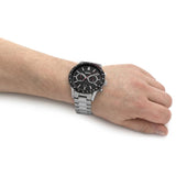 Buy Shop Hugo Boss Allure Chronograph Black Dial Silver Steel Strap Watch for Men - 1513922 USA Online