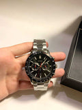 Buy Shop Hugo Boss Allure Chronograph Black Dial Silver Steel Strap Watch for Men - 1513922 USA Online