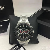 Buy Shop Hugo Boss Allure Chronograph Black Dial Silver Steel Strap Watch for Men - 1513922 USA Online