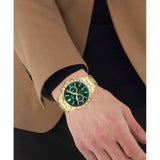 Buy Shop Hugo Boss Allure Chronograph Green Dial Gold Steel Strap Watch for Men - 1513923 USA Online