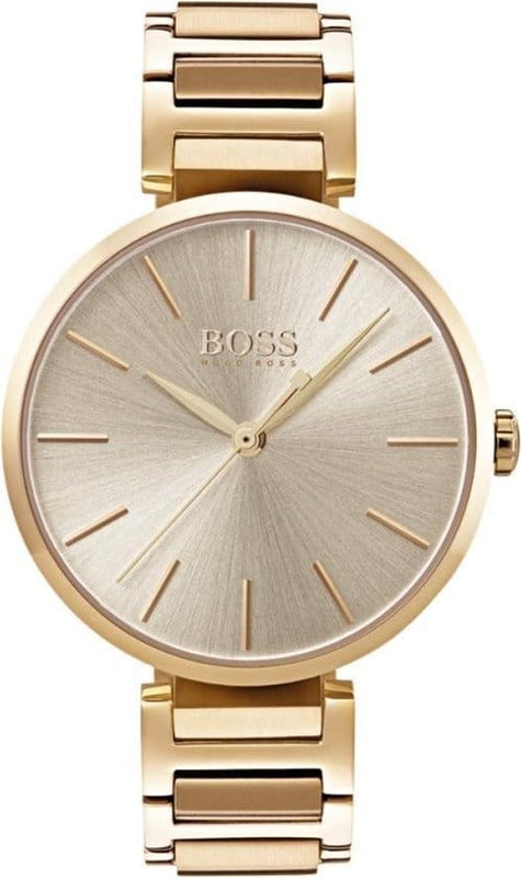 Buy Shop Hugo Boss Allusion Gold Dial Gold Steel Strap Watch for Women - 1502415 USA Online