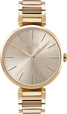 Buy Shop Hugo Boss Allusion Gold Dial Gold Steel Strap Watch for Women - 1502415 USA Online