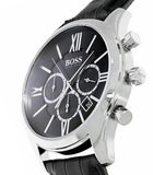 Buy Shop Hugo Boss Ambassador Chronograph Quartz Black Dial Black Leather Strap Watch For Men - HB1513194 USA Online