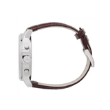 Buy Shop Hugo Boss Ambassador Chronograph Silver Dial Brown Leather Strap Watch For Men - HB1513195 USA Online