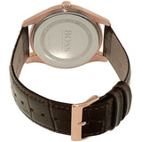 Buy Shop Hugo Boss Ambassador Grey Dial Brown Leather Strap Watch for Men - 1513387 USA Online