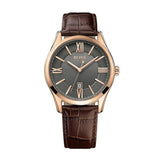 Buy Shop Hugo Boss Ambassador Grey Dial Brown Leather Strap Watch for Men - 1513387 USA Online