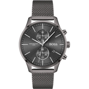 Buy Shop Hugo Boss Associate Grey Dial Grey Mesh Bracelet Watch for Men - 1513870 USA Online