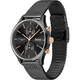 Buy Shop Hugo Boss Associate Black Dial Black Mesh Bracelet Watch for Men - 1513769 USA Online