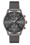 Buy Shop Hugo Boss Associate Black Dial Black Mesh Bracelet Watch for Men - 1513769 USA Online