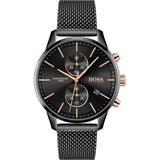 Buy Shop Hugo Boss Associate Black Dial Black Mesh Bracelet Watch for Men - 1513769 USA Online