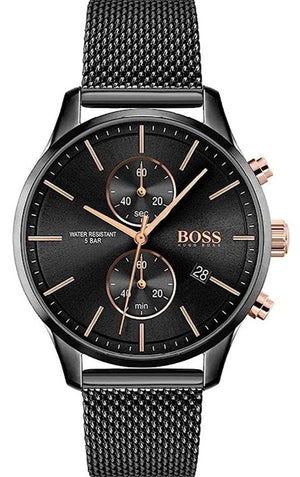 Buy Shop Hugo Boss Associate Black Dial Black Mesh Bracelet Watch for Men - 1513769 USA Online