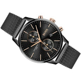 Buy Shop Hugo Boss Associate Black Dial Black Mesh Bracelet Watch for Men - 1513811 USA Online