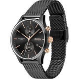 Buy Shop Hugo Boss Associate Black Dial Black Mesh Bracelet Watch for Men - 1513811 USA Online