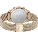 Buy Shop Hugo Boss Associate Black Dial Rose Gold Mesh Bracelet Watch for Men - 1513806 USA Online