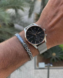 Buy Shop Hugo Boss Associate Black Dial Silver Mesh Bracelet Watch for Men - 1513805 USA Online