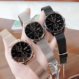 Buy Shop Hugo Boss Associate Black Dial Silver Mesh Bracelet Watch for Men - 1513805 USA Online