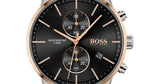 Buy Shop Hugo Boss Associate Black Dial Silver Mesh Bracelet Watch for Men - 1513805 USA Online