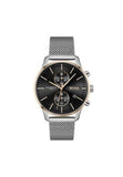 Buy Shop Hugo Boss Associate Black Dial Silver Mesh Bracelet Watch for Men - 1513805 USA Online