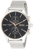 Buy Shop Hugo Boss Associate Black Dial Silver Mesh Bracelet Watch for Men - 1513805 USA Online