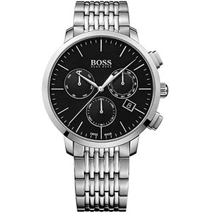 Buy Shop Hugo Boss Associate Black Dial Silver Steel Strap Watch for Men - 1513267 USA Online