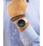 Buy Shop Hugo Boss Associate Black Dial Silver Steel Strap Watch for Men - 1513869 USA Online