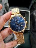 Buy Shop Hugo Boss Associate Blue Dial Gold Steel Strap Watch for Men - 1513841 USA Online