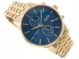 Buy Shop Hugo Boss Associate Blue Dial Gold Steel Strap Watch for Men - 1513841 USA Online