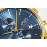 Buy Shop Hugo Boss Associate Blue Dial Gold Steel Strap Watch for Men - 1513841 USA Online