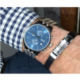 Buy Shop Hugo Boss Associate Blue Dial Silver Steel Strap Watch for Men - 1513839 USA Online