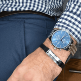 Buy Shop Hugo Boss Associate Blue Dial Silver Steel Strap Watch for Men - 1513839 USA Online