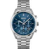 Buy Shop Hugo Boss Associate Blue Dial Silver Steel Strap Watch for Men - 1513839 USA Online