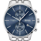 Buy Shop Hugo Boss Associate Blue Dial Silver Steel Strap Watch for Men - 1513839 USA Online