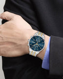 Buy Shop Hugo Boss Associate Blue Dial Two Tone Steel Strap Watch for Men - 1513976 USA Online