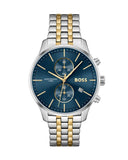 Buy Shop Hugo Boss Associate Blue Dial Two Tone Steel Strap Watch for Men - 1513976 USA Online