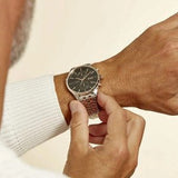 Buy Shop Hugo Boss Associate Chronograph Black Dial Two Tone Steel Strap Watch for Men - 1513840 USA Online