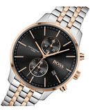 Buy Shop Hugo Boss Associate Chronograph Black Dial Two Tone Steel Strap Watch for Men - 1513840 USA Online