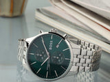 Buy Shop Hugo Boss Associate Green Dial Silver Steel Strap Watch for Men - 1513975 USA Online