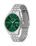 Buy Shop Hugo Boss Associate Green Dial Silver Steel Strap Watch for Men - 1513975 USA Online