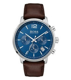 Buy Shop Hugo Boss Attitude Blue Dial Brown Leather Strap Watch for Men - 1513606 USA Online