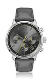 Buy Shop Hugo Boss Attitude Grey Dial Grey Leather Strap Watch for Men - 1513658 USA Online
