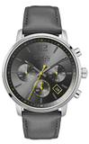 Buy Shop Hugo Boss Attitude Grey Dial Grey Leather Strap Watch for Men - 1513658 USA Online