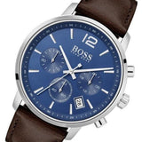 Buy Shop Hugo Boss Attitude Blue Dial Brown Leather Strap Watch for Men - 1513606 USA Online